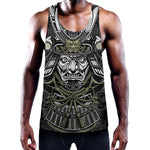 Japanese Samurai Warrior Print Training Tank Top