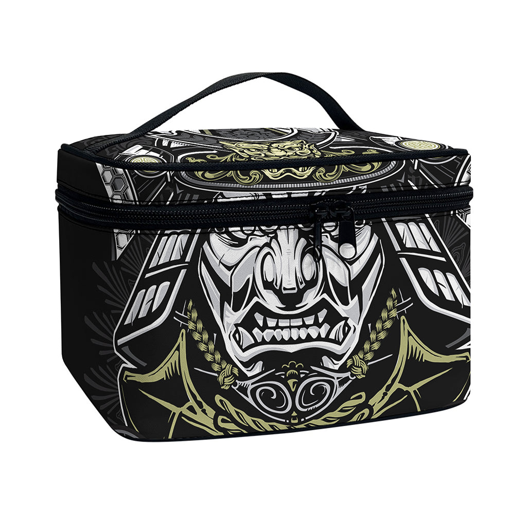 Japanese Samurai Warrior Print Travel Makeup Bag