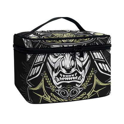 Japanese Samurai Warrior Print Travel Makeup Bag