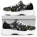 Japanese Samurai Warrior Print White Chunky Shoes
