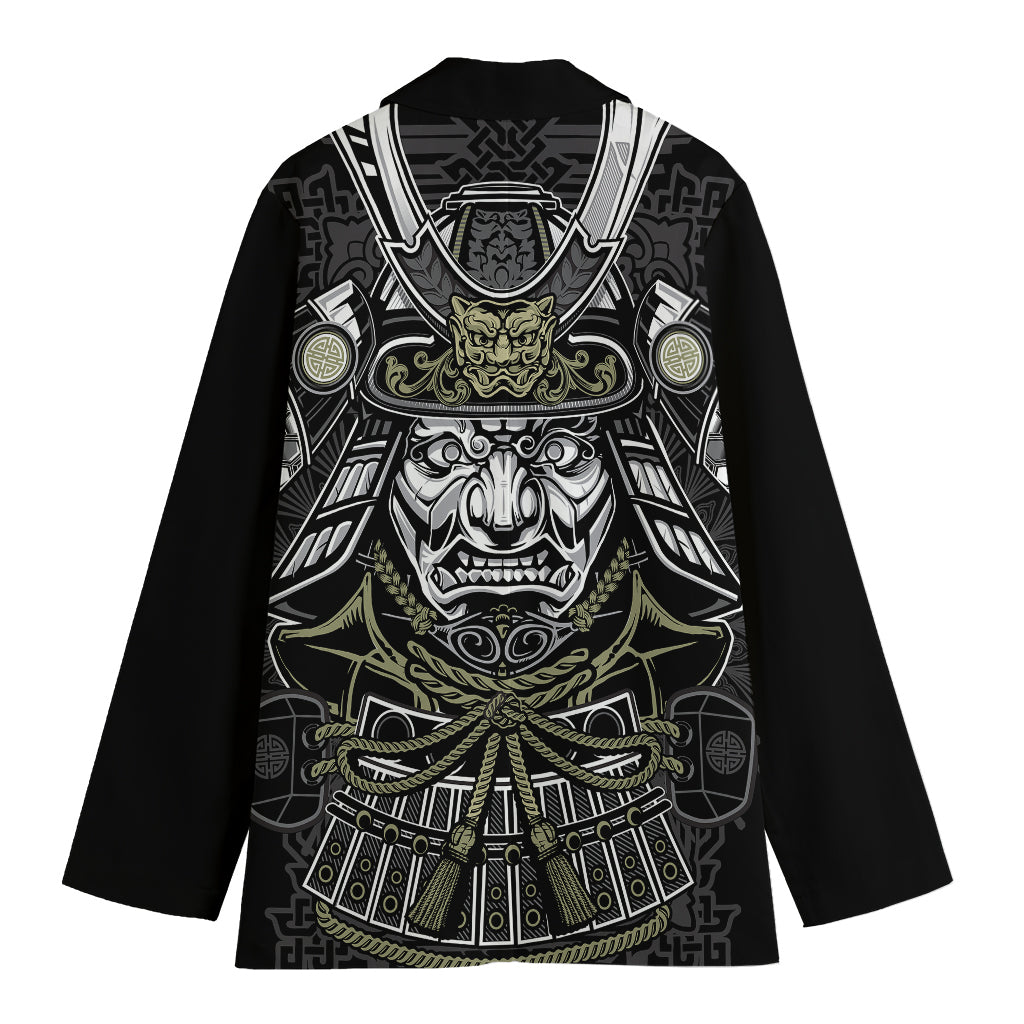 Japanese Samurai Warrior Print Women's Blazer