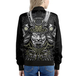 Japanese Samurai Warrior Print Women's Bomber Jacket