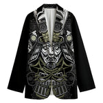 Japanese Samurai Warrior Print Women's Cotton Blazer