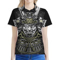 Japanese Samurai Warrior Print Women's Polo Shirt