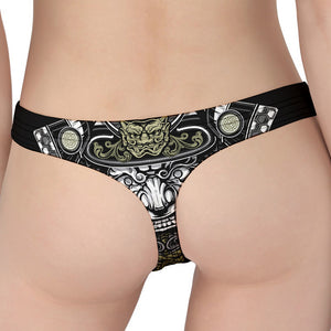 Japanese Samurai Warrior Print Women's Thong