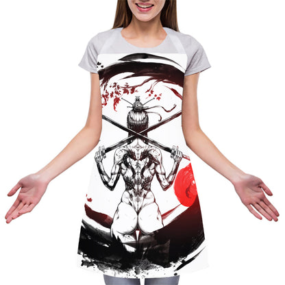 Japanese Samurai Woman Print Adjustable Apron