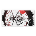 Japanese Samurai Woman Print Beach Towel