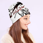 Japanese Samurai Woman Print Beanie
