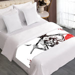 Japanese Samurai Woman Print Bed Runner