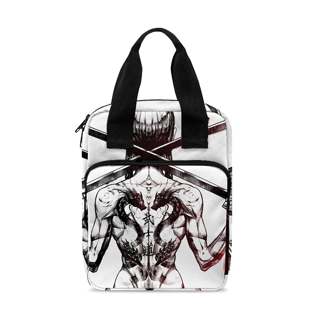 Japanese Samurai Woman Print Bible Tote Bag