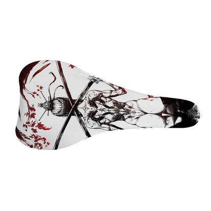 Japanese Samurai Woman Print Bicycle Seat Cover