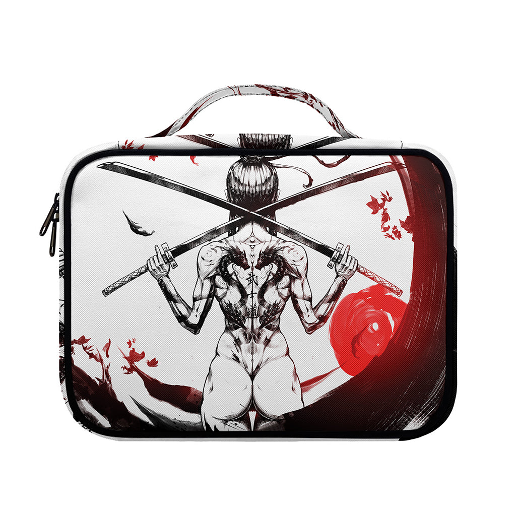 Japanese Samurai Woman Print Briefcase Bible Bag