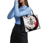 Japanese Samurai Woman Print Canvas Tote Bag