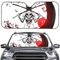 Japanese Samurai Woman Print Car Windshield Sun Shade