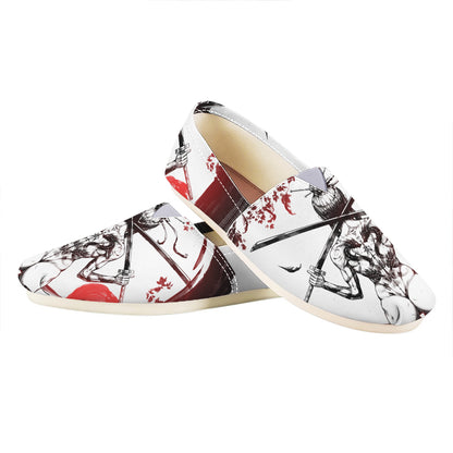 Japanese Samurai Woman Print Casual Shoes