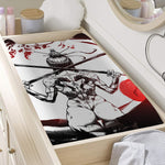 Japanese Samurai Woman Print Changing Pad Cover