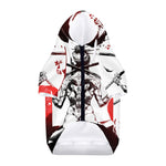 Japanese Samurai Woman Print Dog Zip Up Hoodie