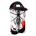 Japanese Samurai Woman Print Double Neoprene Wine Tote