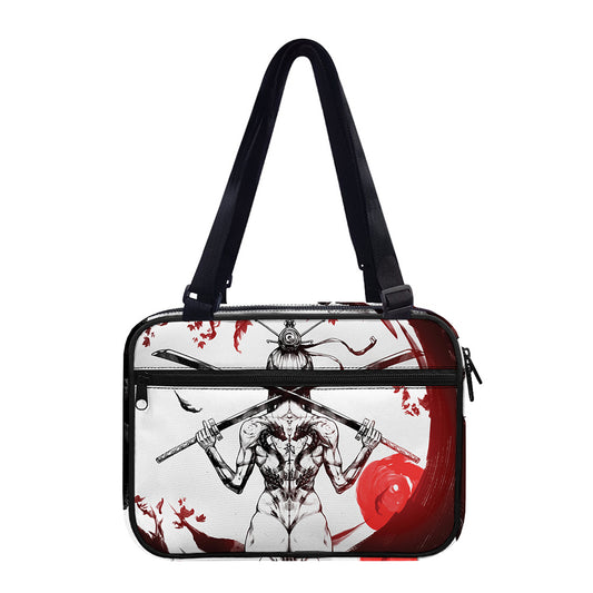 Japanese Samurai Woman Print Double Strap Bible Bag