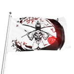 Japanese Samurai Woman Print Flag