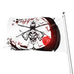 Japanese Samurai Woman Print Flag