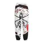 Japanese Samurai Woman Print Fleece Lined Knit Pants
