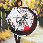 Japanese Samurai Woman Print Foldable Umbrella