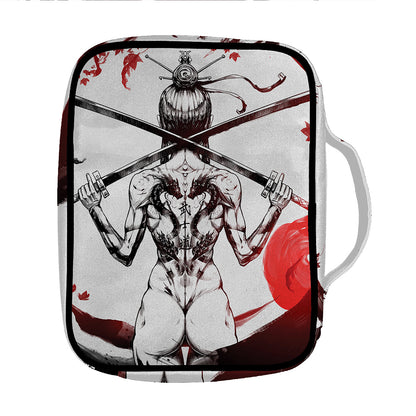 Japanese Samurai Woman Print Front Pocket Bible Bag