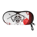 Japanese Samurai Woman Print Glasses Case