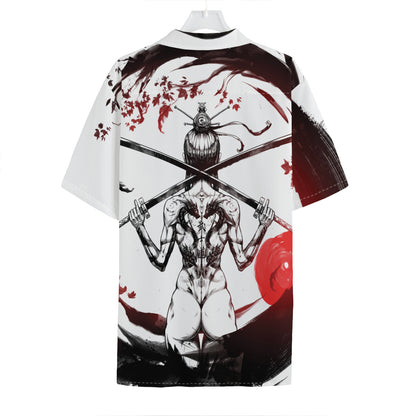 Japanese Samurai Woman Print Hawaiian Shirt