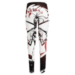 Japanese Samurai Woman Print High-Waisted Pocket Leggings
