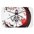 Japanese Samurai Woman Print Indoor Door Mat