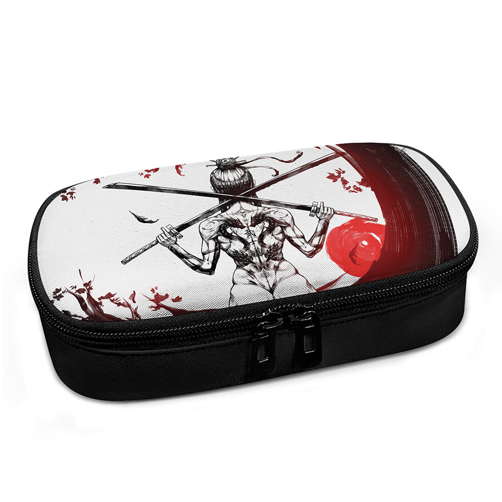 Japanese Samurai Woman Print Insulin Cooler Travel Case