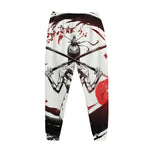 Japanese Samurai Woman Print Jogger Pants
