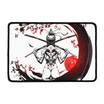 Japanese Samurai Woman Print Kitchen Mat