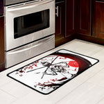 Japanese Samurai Woman Print Kitchen Mat
