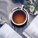 Japanese Samurai Woman Print Leather Coaster Set