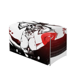 Japanese Samurai Woman Print Leather Tissue Box Cover