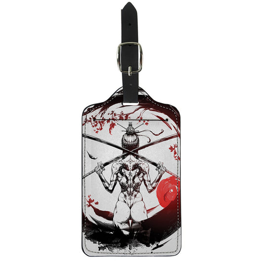 Japanese Samurai Woman Print Luggage Tag
