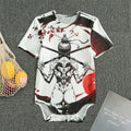 Japanese Samurai Woman Print Men's Bodysuit
