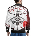 Japanese Samurai Woman Print Men's Bomber Jacket