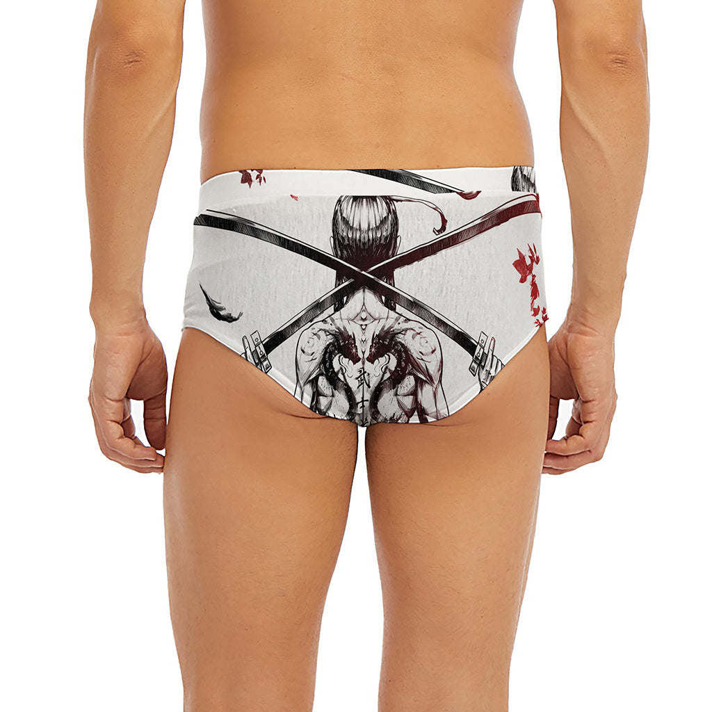 Japanese Samurai Woman Print Men's Briefs