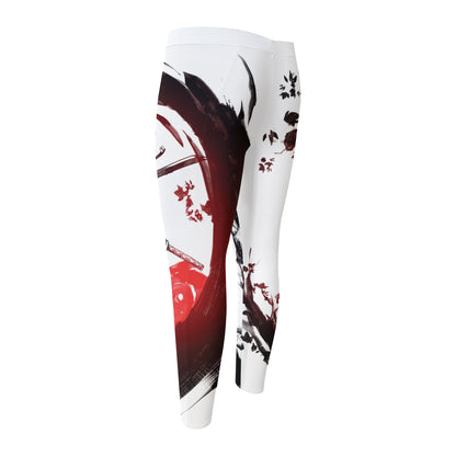 Japanese Samurai Woman Print Men's Compression Pants