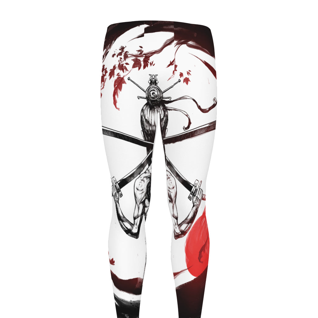 Japanese Samurai Woman Print Men's leggings