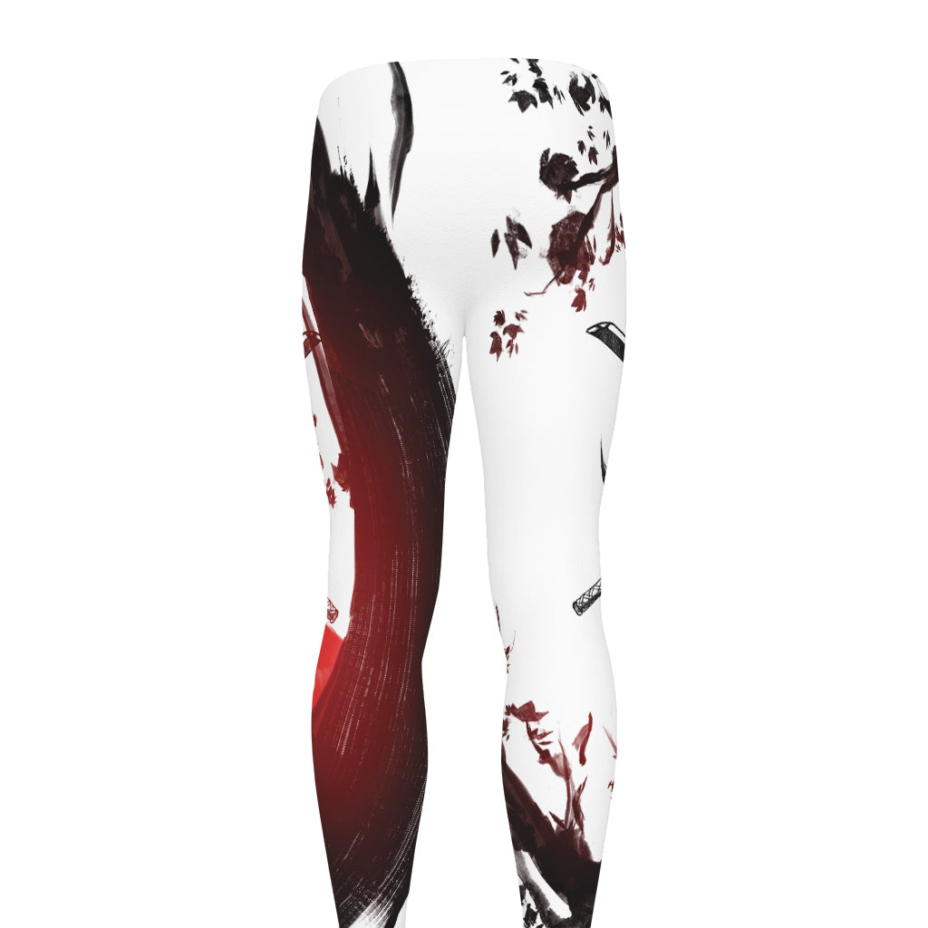 Japanese Samurai Woman Print Men's leggings