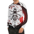 Japanese Samurai Woman Print Men's Long Sleeve Rash Guard
