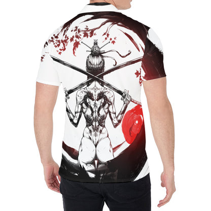 Japanese Samurai Woman Print Men's Shirt