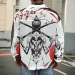 Japanese Samurai Woman Print Men's Shirt Jacket