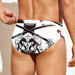 Japanese Samurai Woman Print Men's Swim Briefs