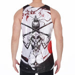 Japanese Samurai Woman Print Men's Velvet Tank Top